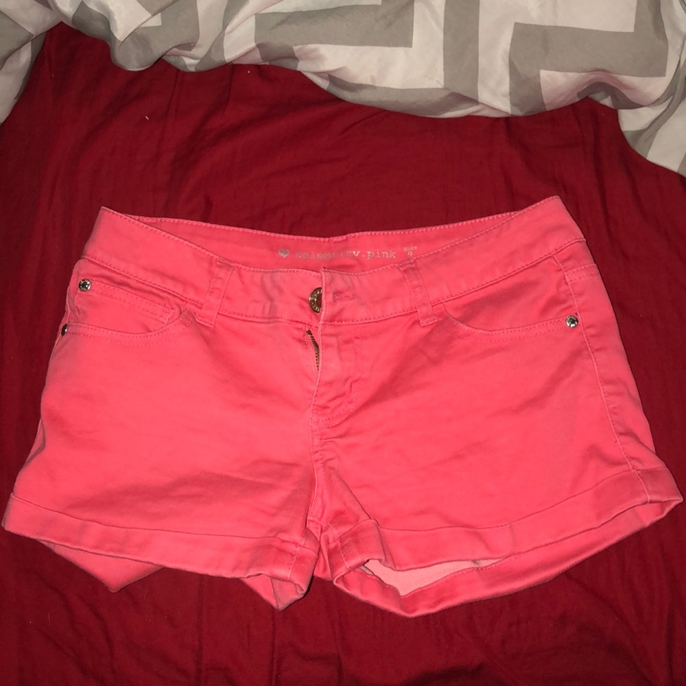 Pink/melon colored shorts